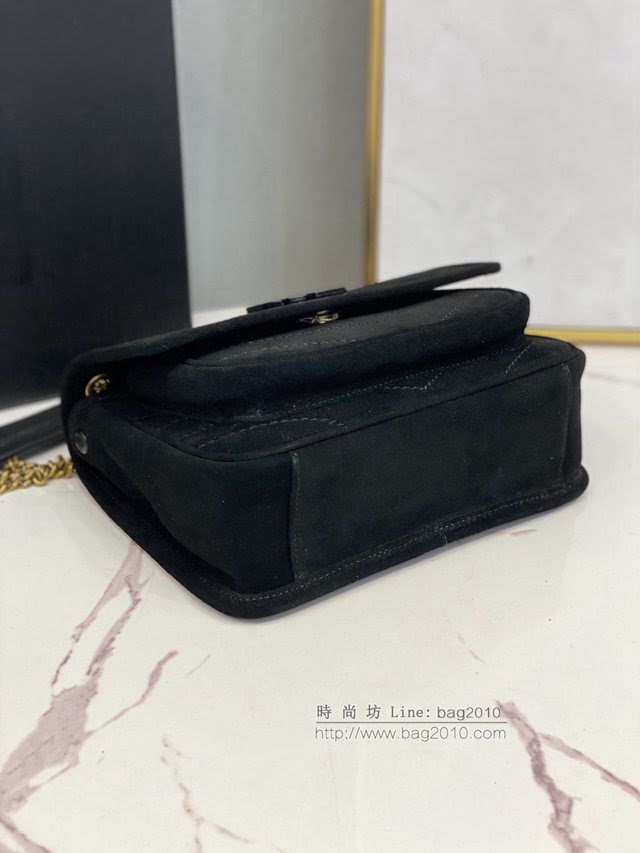 YSL爆款女士包包 聖羅蘭經典款MONOGRAM翻蓋麂皮手袋 YSL肩背斜挎包 533037  jjh1072